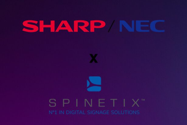 Sharp:Nec, Spinetix, logo, digital signage