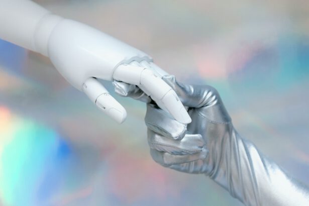 Sztuczna inteligencja. robot, praca, AI